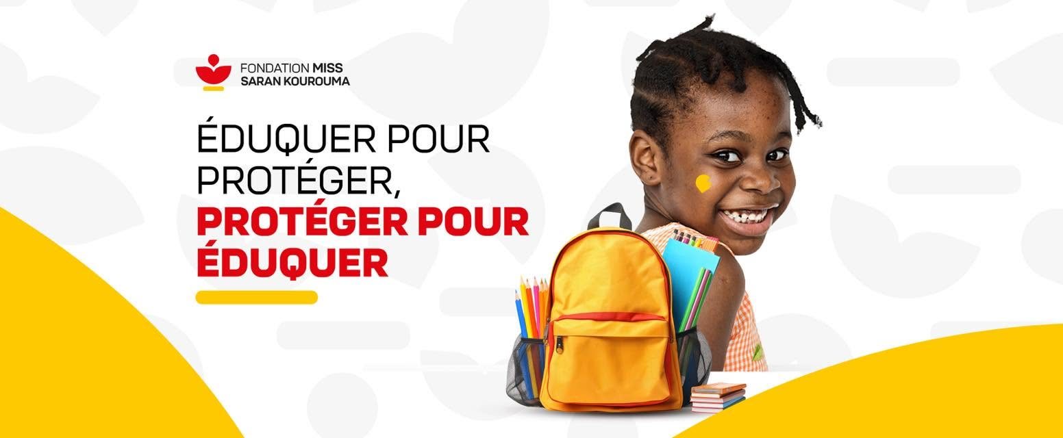 Social media campaign visual promoting education as a tool for protecting children and preventing gender-based violence.