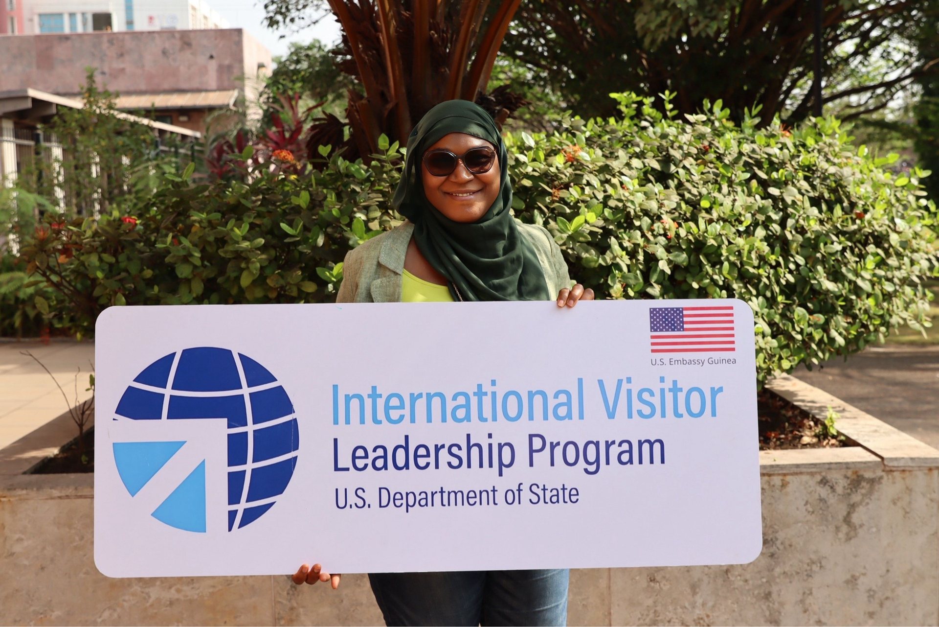 Portrait of a participant during an international professional exchange.